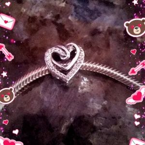 Pandora bracelet with heart charm